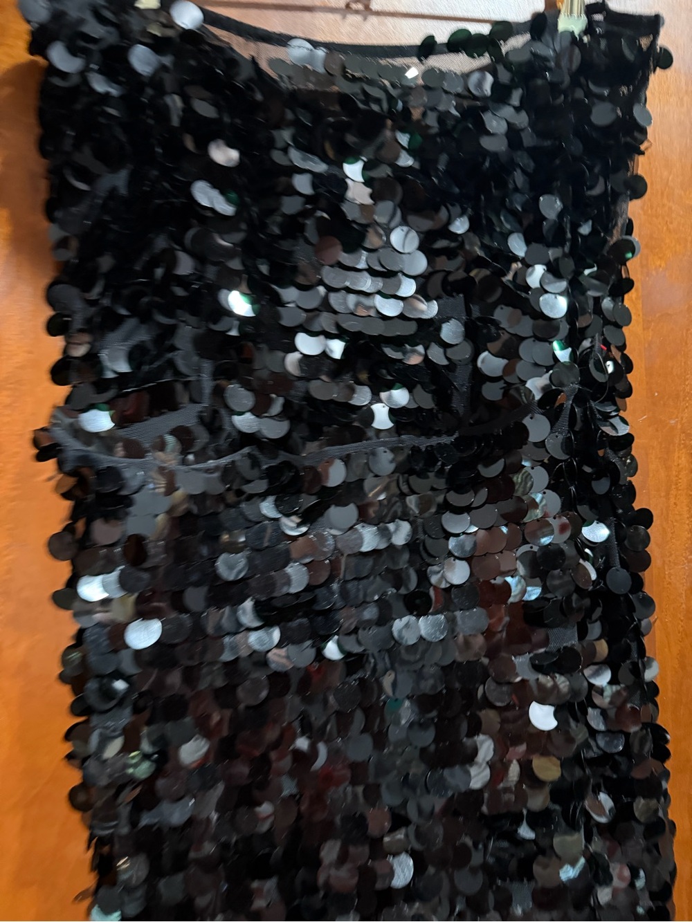 PrettyLittleThing Black Sequin Maxi Dress